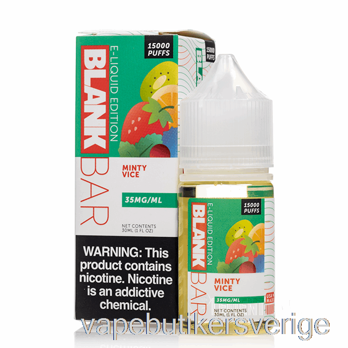 Vape Sverige Minty Vice - Blank Bar Salter - 30ml 35mg